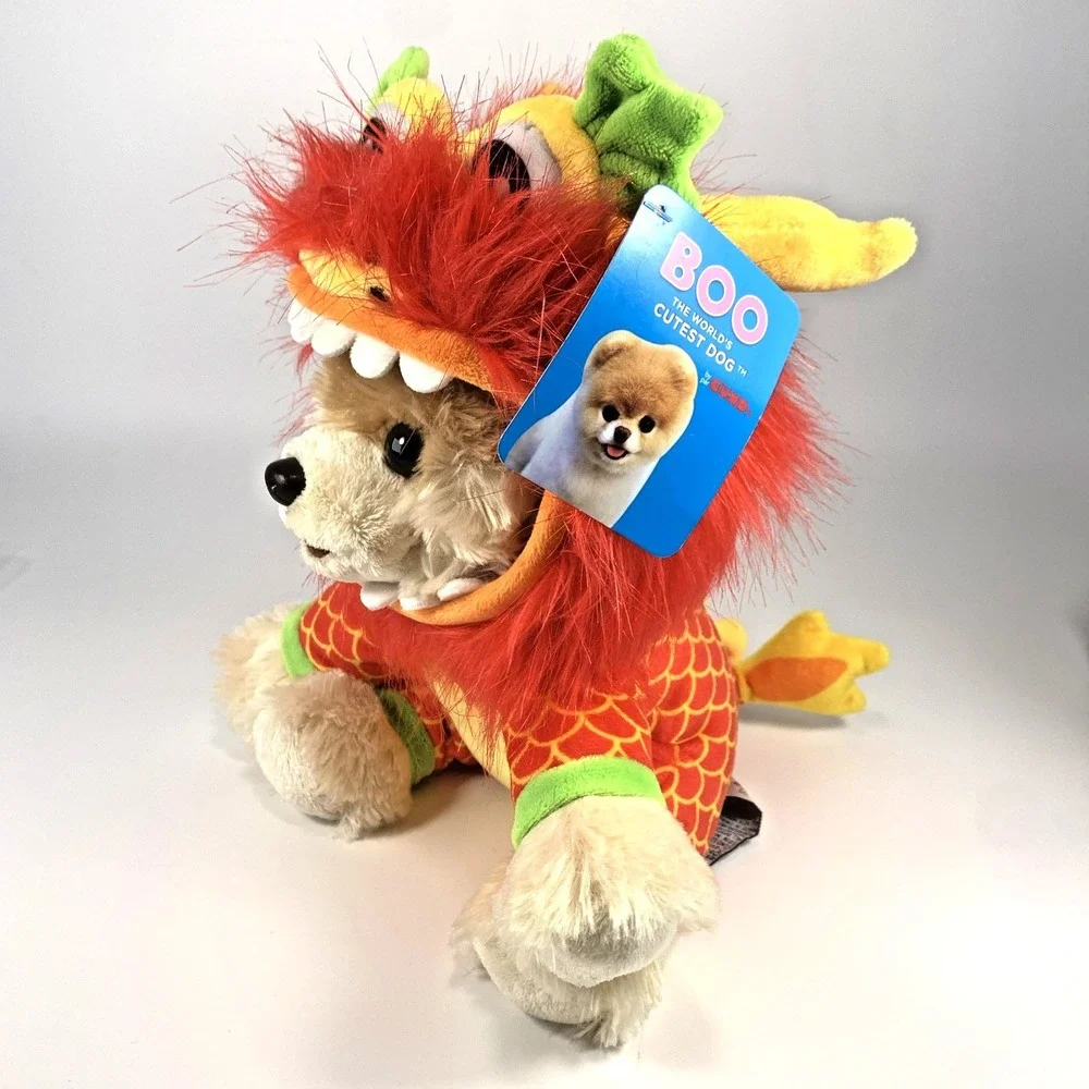 GUND Boo Worlds Cutest Dog Lunar New Year Dragon Pomeranian Stuffed Plush 9